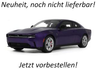 DODGE CHARGER DAYTONA R/T PLUM CRAZY 2024 GT Spirit 1:18 Resinemodell (Türen, Motorhaube... nicht zu öffnen!) Disponible à partir de début janvier 2027