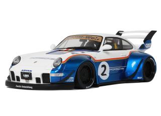 RWB X LIBERTY WALK WHITE 2023 GT Spirit 1:18 Resinemodell (Türen, Motorhaube... nicht zu öffnen!)