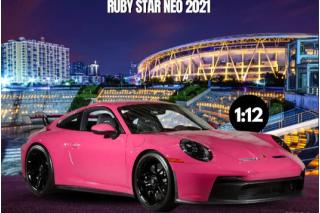 PORSCHE 911 [992] GT3 RUBY STAR NEO 2021 GT Spirit 1:12 Resinemodell (Türen, Motorhaube... nicht zu öffnen!)