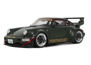 RWB Porsche 911 PENTHOUSE GREEN 2008 GT Spirit 1:18 Resinemodell (Türen, Motorhaube... nicht zu öffnen!)