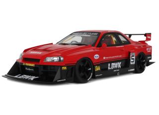 NISSAN SKYLINE R34 GT- R LB SUPER SILHOUETTE RED  2020 GT Spirit 1:18 Resinemodell (Türen, Motorhaube... nicht zu öffnen!)
