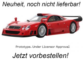 MERCEDES-BENZ CLK-GTR SUPER SPORT RED GT Spirit 1:18 Resinemodell (Türen, Motorhaube... nicht zu öffnen!) <br> Available from end of June 2024