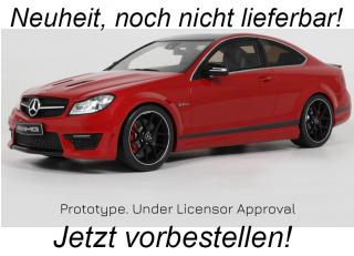 MERCEDES-BENZ C63 AMG EDITION 507 RED 2014 GT Spirit 1:18 Resinemodell (Türen, Motorhaube... nicht zu öffnen!) <br> Disponible à partir de fin octobre 2024