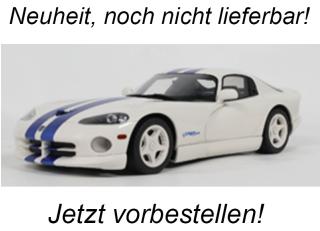 DODGE VIPER GTS WHITE 1996 GT Spirit 1:18 Resinemodell (Türen, Motorhaube... nicht zu öffnen!) Available from end of October 2025