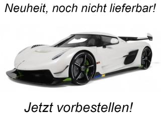 KOENIGSEGG JESKO WHITE 2019 GT Spirit 1:8 Resinemodell (Türen, Motorhaube... nicht zu öffnen!)  Lieferbar ab Ende Dezember 2025