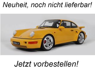 PORSCHE 911 [964] TURBO S YELLOW 1994 GT Spirit 1:8 Resinemodell (Türen, Motorhaube... nicht zu öffnen!)  Disponible à partir de fin novembre 2025
