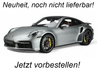 PORSCHE 911 [992.1] TURBO S SILVER 2020 GT Spirit 1:8 Resinemodell (Türen, Motorhaube... nicht zu öffnen!) Available from end of January 2026