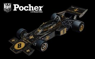Lotus 72D John Player Special 1972 British GP Emerson Fittipaldi Kit métal 1:8 Pocher