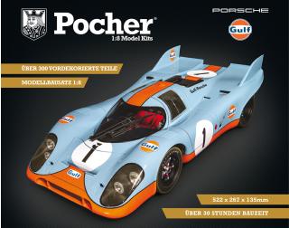 Porsche 917K #1 GULF 2nd 1000 Km MONZA 1971 Jo Siffert/Derek Bell  Metallbausatz 1:8 Pocher <br> Date de parution inconnue (pas avant août 2024)