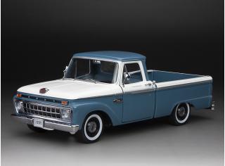 Ford F-100 1965 Custom Cab Pickup – Marlin Blue/White SunStar Metallmodell 1:18