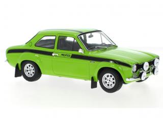 Ford Escort MK1 RS 1600, grün/Dekor, 1974 IXO 1:18 Metallmodell (Türen/Hauben nicht zu öffnen!)