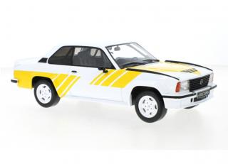 Opel Ascona B 400, weiss/gelb, 1982 IXO 1:18 Metallmodell (Türen/Hauben nicht zu öffnen!)