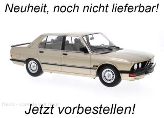 BMW 520i (E28), gold, 1987 IXO 1:18 Metallmodell (Türen/Hauben nicht zu öffnen!)  Liefertermin nicht bekannt