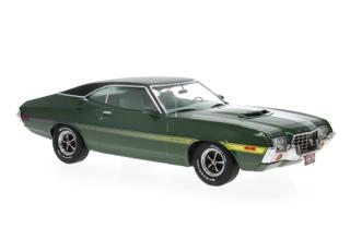Ford Gran Torino Sport, dunkelgrün, 1972 IXO 1:18 Metallmodell (Türen/Hauben nicht zu öffnen!)  Available from end of September 2025
