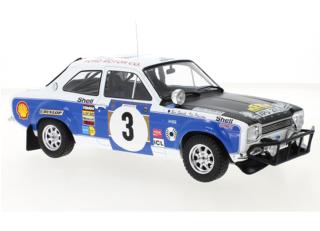 Ford Escort MkI RS 1600, No.3, Safari Rally, 1973 V.Preston Jr./B.Smith IXO 1:18 Metallmodell (Türen/Hauben nicht zu öffnen!)