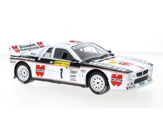 Lancia 037 Rally, No.1, Rally WM, Rally Deutschland, 1983 W.Röhrl/C.Geistdörfer IXO 1:18 Metallmodell (Türen/Hauben nicht zu öffnen!)