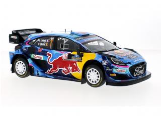 Ford Puma, No.7, WRC1, Rallye Schweden, P-L.Loubet/N.Gilsoul, 2023 IXO 1:18 Metallmodell (Türen/Hauben nicht zu öffnen!)