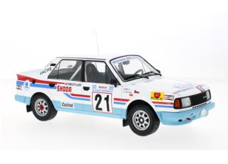 Skoda 130 LR, No.21, WRC, Rally Acropolis, L.Krecek/B.Motl, 1986 IXO 1:18 Metallmodell (Türen/Hauben nicht zu öffnen!)