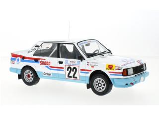 Skoda 130 LR, No.22, WRC, Rally Acropolis, S.Kvaizar/J.Janecek, 1986 IXO 1:18 Metallmodell (Türen/Hauben nicht zu öffnen!)