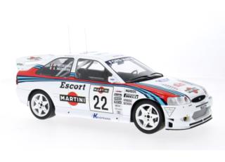Ford Escort WRC, Rallye Sanremo, 1998, #22 A.Medeghini / B.Medeghini-Capoferri IXO 1:18 Metallmodell (Türen/Hauben nicht zu öffnen!)