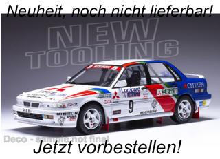 Mitsubishi Galant VR-4, No.9, RAC Rally, K.Eriksson/S.Parmander, 1990 MCG 1:18 Metallmodell, Türen und Hauben nicht zu öffnen Date de parution inconnue