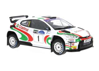 Toyota GR Yaris Rally2, Rally WM, Voyonic Grampian Forest Rally, 2024, #1 IXO 1:18 Metallmodell (Türen/Hauben nicht zu öffnen!)