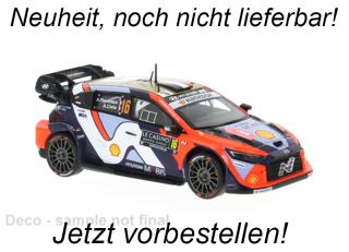 Hyundai i20 N Rally1, WRC, Rally Monte Carlo, 2025, #16, A.Fourmaux / A.Coria IXO 1:18 Metallmodell (Türen/Hauben nicht zu öffnen!)  Disponible à partir de novembre 2025