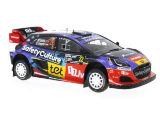 Ford Puma Rally1, WRC, Rally Schweden, 2025, #22, M.Sesks/R.Francevic IXO 1:18 Metallmodell (Türen/Hauben nicht zu öffnen!)