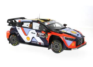 Hyundai i20 N Rally1, Safari Rallye Kenia, 2025, #1, T.Neuville/M.Wydaeghe IXO 1:18 Metallmodell