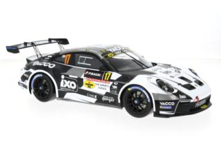 Porsche 992, Rallye Wallonien, 2025, #17, C.De Cecco / H.Jerome IXO 1:18 Metallmodell (Türen/Hauben nicht zu öffnen!)