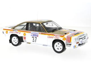 Opel Manta 400, Rallye Manx, 1984, #37, B.Fisher/A.Frazer IXO 1:18 Metallmodell (Türen/Hauben nicht zu öffnen!)