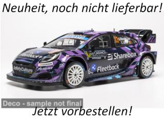 Ford Puma Rally1, Rallye Monte Carlo, 2026, #13, G.Munster/L.Louka IXO 1:18 Metallmodell (Türen/Hauben nicht zu öffnen!) <br> Liefertermin nicht bekannt