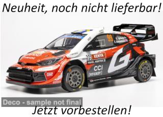 Toyota GR Yaris Rally1, WRC, Safari Rallye Kenia, 2026, Toyota Gazoo Racing, #99, O.Solberg/E.Edmondson IXO 1:18 Metallmodell (Türen/Hauben nicht zu öffnen!) <br> Date de parution inconnue