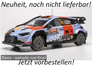 Hyundai i20 N Rally1, Rally Kenya, 2026, #16, A.Fourmaux/A.Coria IXO 1:18 Metallmodell (Türen/Hauben nicht zu öffnen!) Date de parution inconnue
