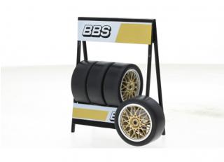 Zubehör Räderset: BBS Motorsport, silber/gold, Set of 4 Wheels IXO 1:18