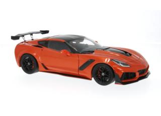 Chevrolet Corvette ZR1, orange/schwarz, 2019 IXO 1:18 Metallmodell