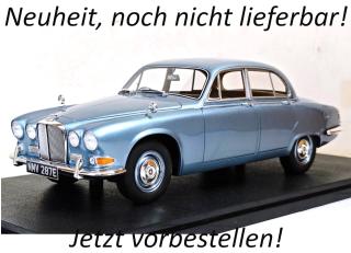 Jaguar 420 Opalescent silver blue metallic 66 - 69 Cult Scale Models 1:18 Resinemodell (Türen, Motorhaube... nicht zu öffnen!)