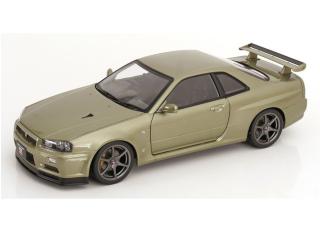 Nissan Skyline GT-R R34 V-Spec Nür 2001 mit OEM-Felgen  hellgrün-metallic KK-Scale 1:12 Metallmodell