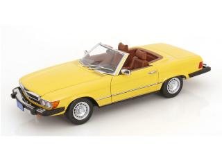 Mercedes 450 SL R107 US-Version 1979 gelb TV-Serie "Hart aber Herzlich"  KK-Scale 1:12 Metallmodell