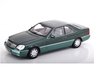 Mercedes 600 SEC C140 1992, green-metallic Limitiert auf 750 Stück KK-Scale 1:18 Metallmodell (Türen, Motorhaube... nicht zu öffnen!)