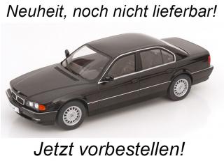 BMW 740i E38 schwarzmetallic KK-Scale 1:18 Metallmodell (Türen, Motorhaube... nicht zu öffnen!) <br> Available from May 2024