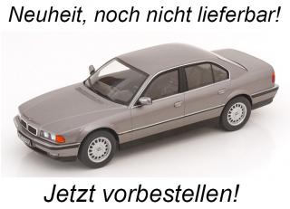 BMW 740i E38 graumetallic KK-Scale 1:18 Metallmodell (Türen, Motorhaube... nicht zu öffnen!) <br> Disponible à partir de mai 2024