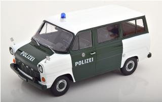 Ford Transit Bus 1965 Polizei Hamburg dunkelgrün/weiß  KK-Scale 1:18 Metallmodell (Türen, Motorhaube... nicht zu öffnen!)