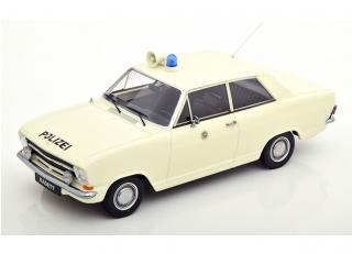 Opel Kadett B Polizei 1972 weiß KK-Scale 1:18 Metallmodell (Türen, Motorhaube... nicht zu öffnen!)