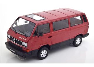 VW Bus T3 Multivan Magnum 1987 rotmetallic KK-Scale 1:18 Metallmodell (Türen, Motorhaube... nicht zu öffnen!)