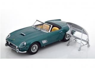 Ferrari 250 GT California Spyder 1960 grünmetallic/silber KK-Scale 1:18 Metallmodell (Türen, Motorhaube... nicht zu öffnen!)