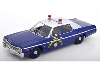 Dodge Monaco Nevada Highway Patrol 1974  blau/silber KK-Scale 1:18 Metallmodell (Türen, Motorhaube... nicht zu öffnen!)