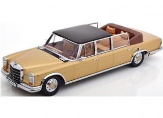 Mercedes 600 W100 Landaulet 1964 goldmetallic/schwarz KK-Scale 1:18 Metallmodell (Türen, Motorhaube... nicht zu öffnen!)