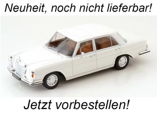 Mercedes 300 SEL 6.3 W108 1967-1972  weiß KK-Scale 1:18 Metallmodell (Türen, Motorhaube... nicht zu öffnen!) <br> Available from May 2024