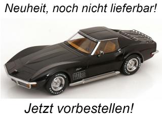 Chevrolet Corvette C3 1972 mit abnhembaren Dachteilen schwarz KK-Scale 1:18 Metallmodell (Türen, Motorhaube... nicht zu öffnen!)<br> Disponible à partir de fin mai 2024